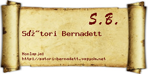 Sátori Bernadett névjegykártya