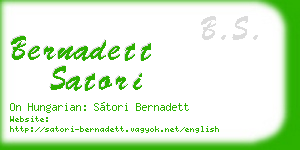 bernadett satori business card