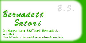 bernadett satori business card